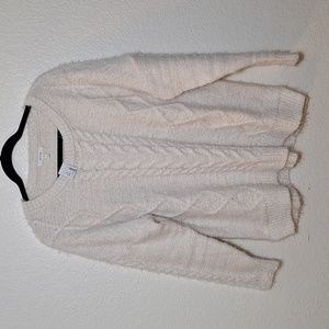 NWT Maurices XL White with glitter thread knit sweater